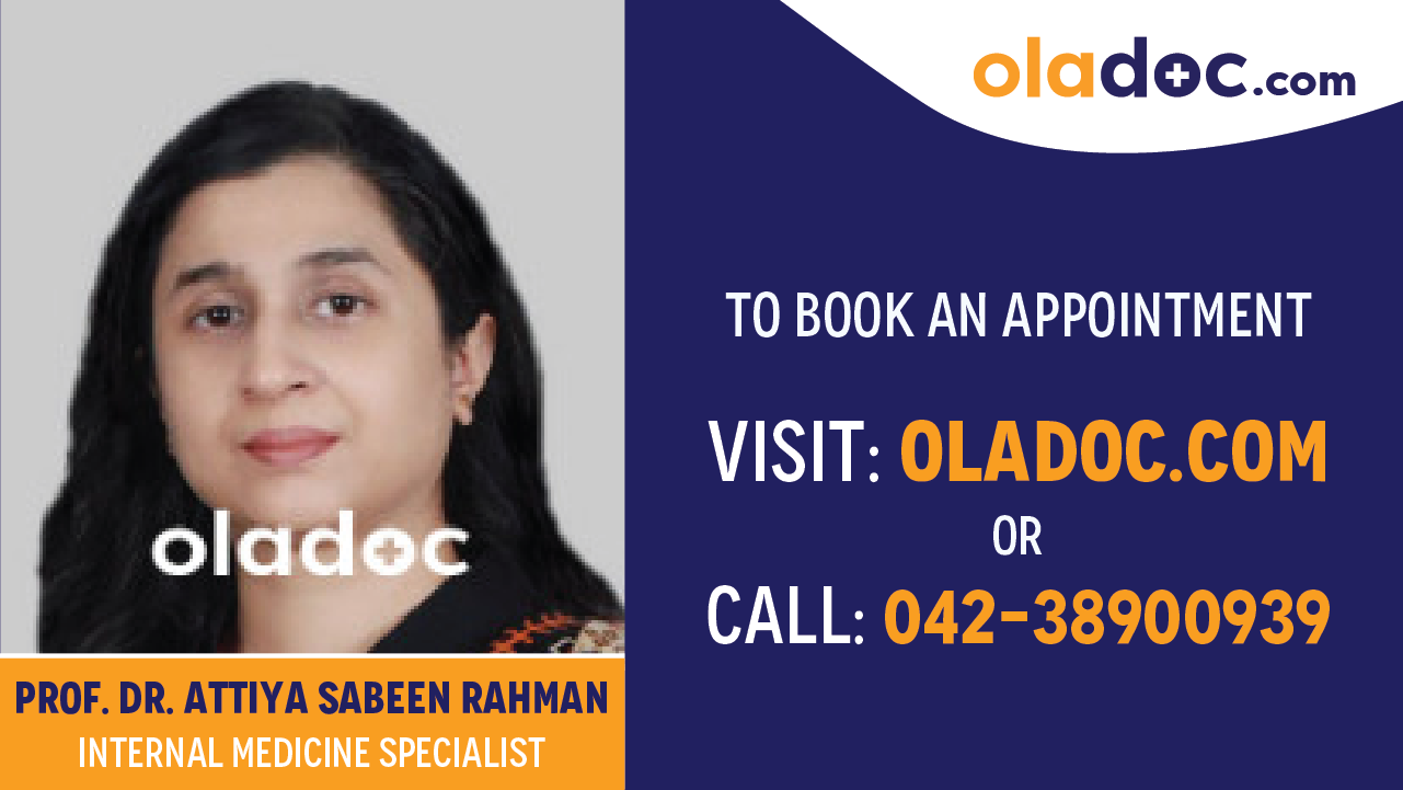 Book appointment with Dr.Attiya Sabeen Rahman-best Internal Medicine Specialist in Karachi